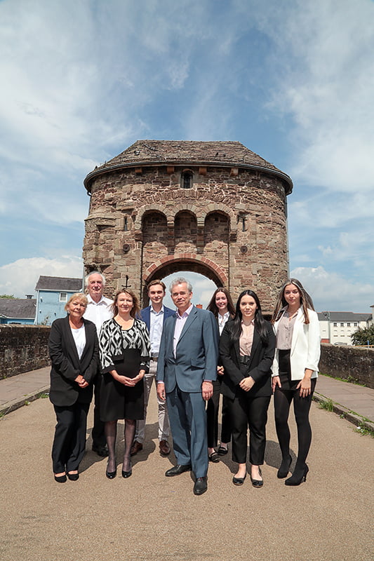 Outdoor photo of the team at Alan Curtis Solicitors in Monmouth